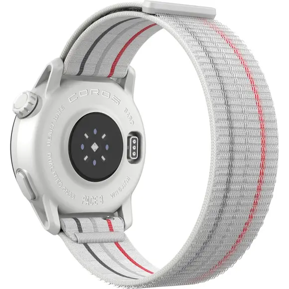 Coros Pace 3 GPS Sporthorloge Wit met Nylon Band