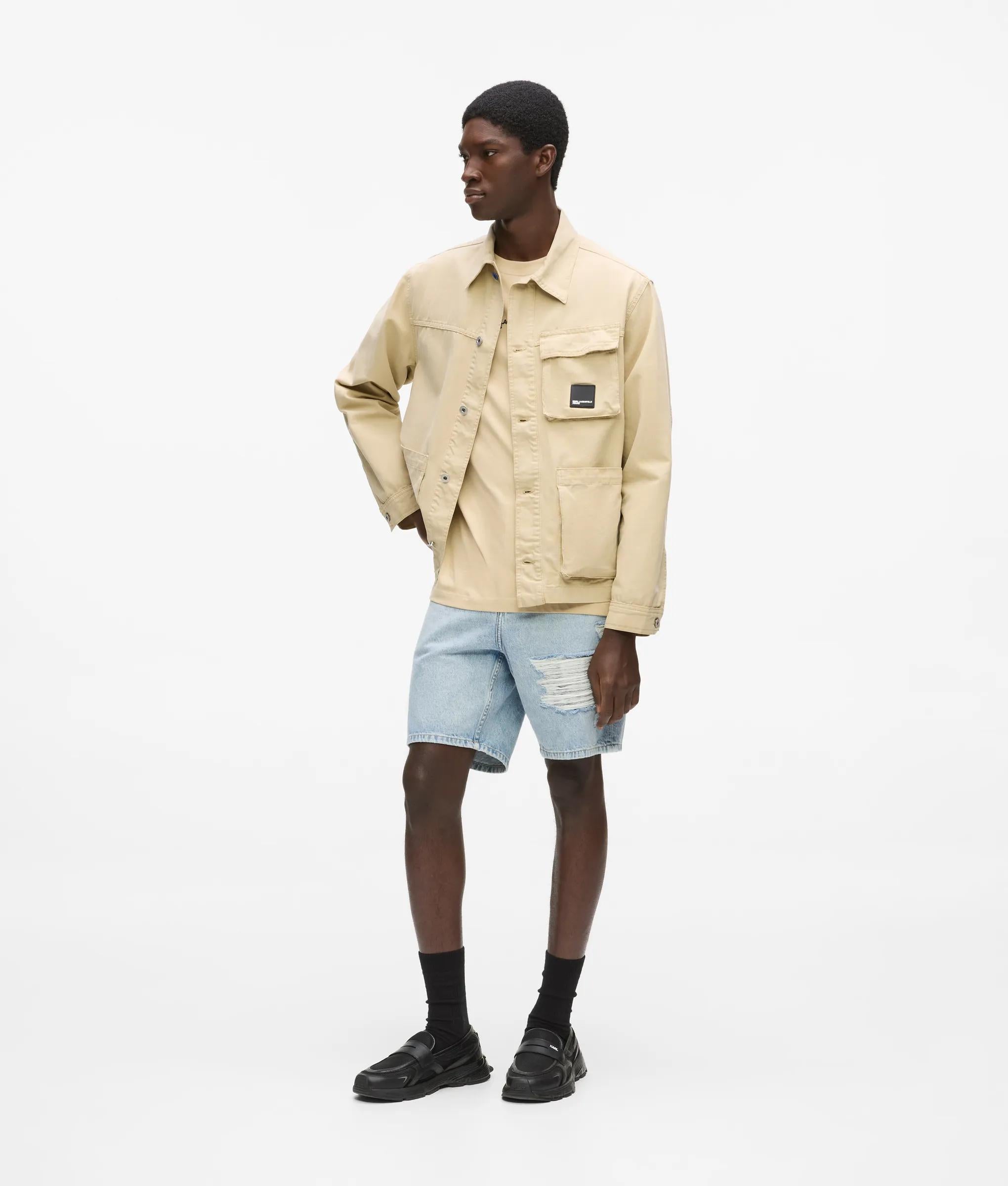 Versleten, ontspannen denim korte broek
