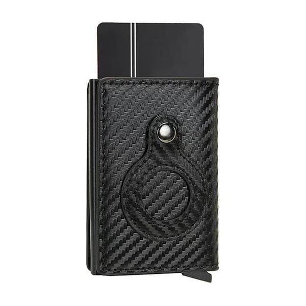 Lommebok med Airtag holder Carbon RFID Kortholder 5 kort