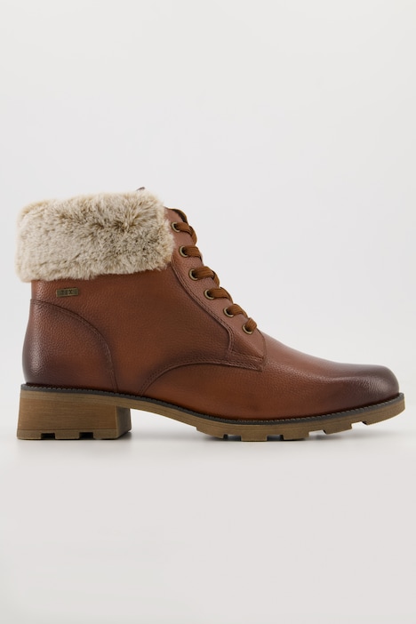 Caprice Leder-Stiefeletten, Webfell