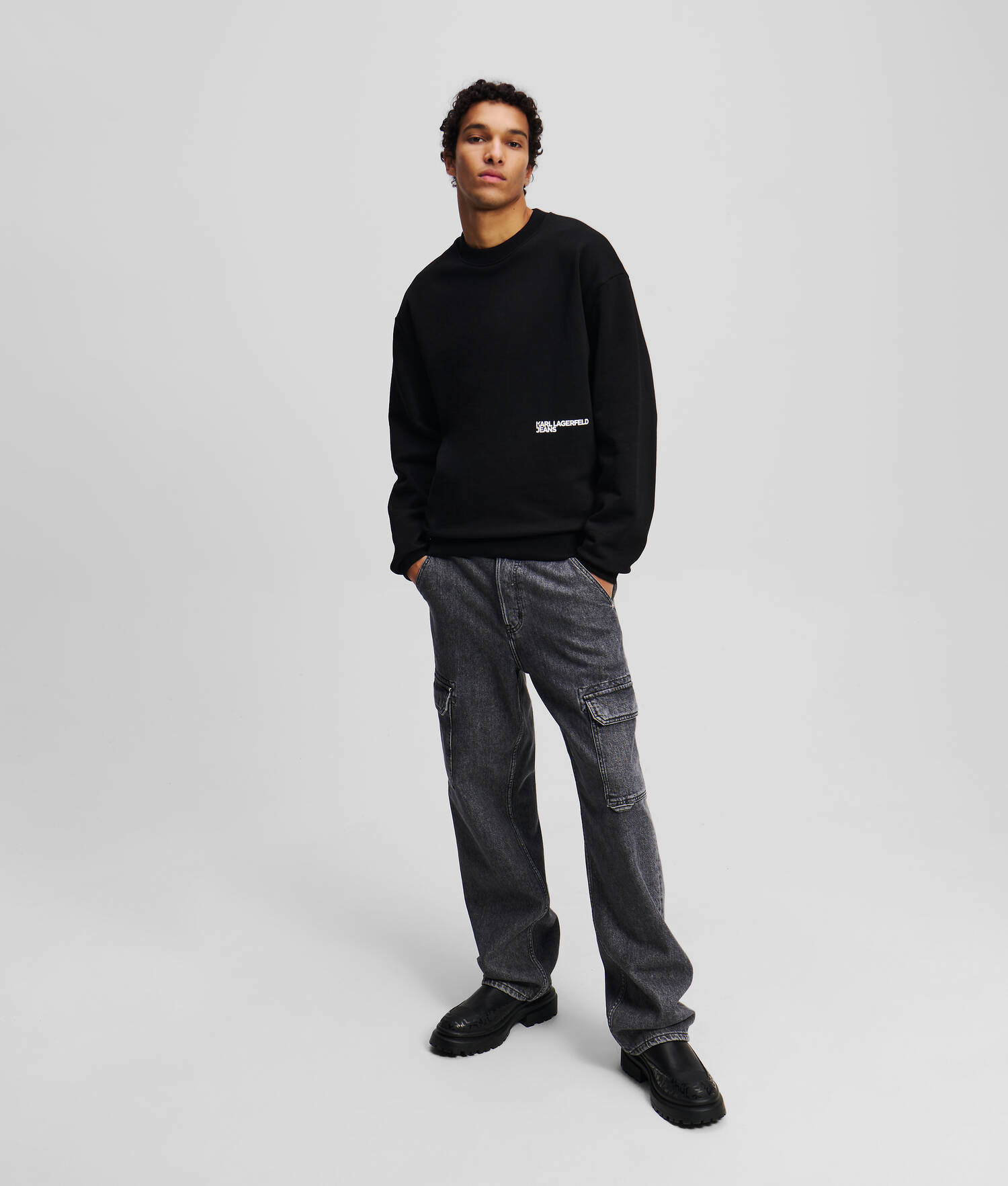 SWEAT-SHIRT AVEC MONOGRAMME SHIBORI - Noir
