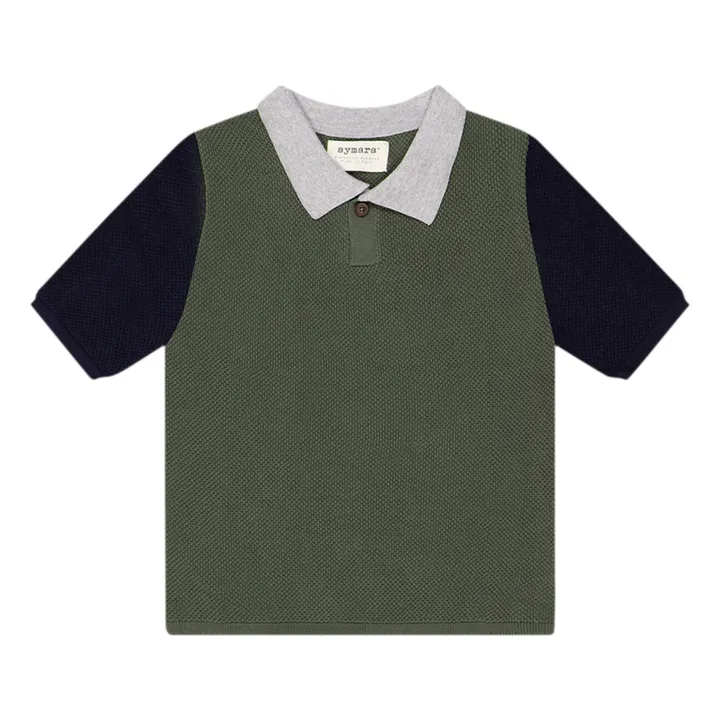 Aymara Polo Maille Enzo Coton Bio | Vert kaki