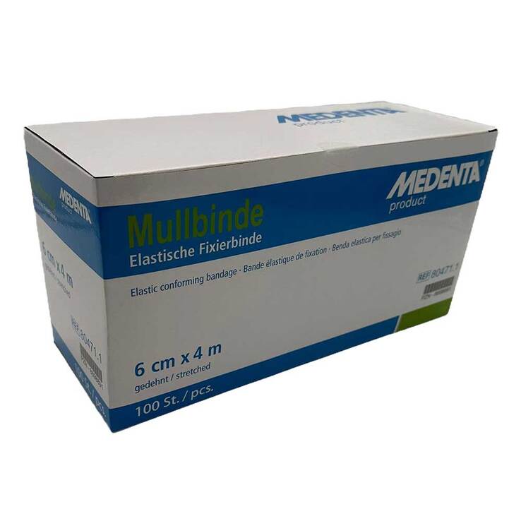 Mullbinden elastisch 4 m x 6 cm, 100 St