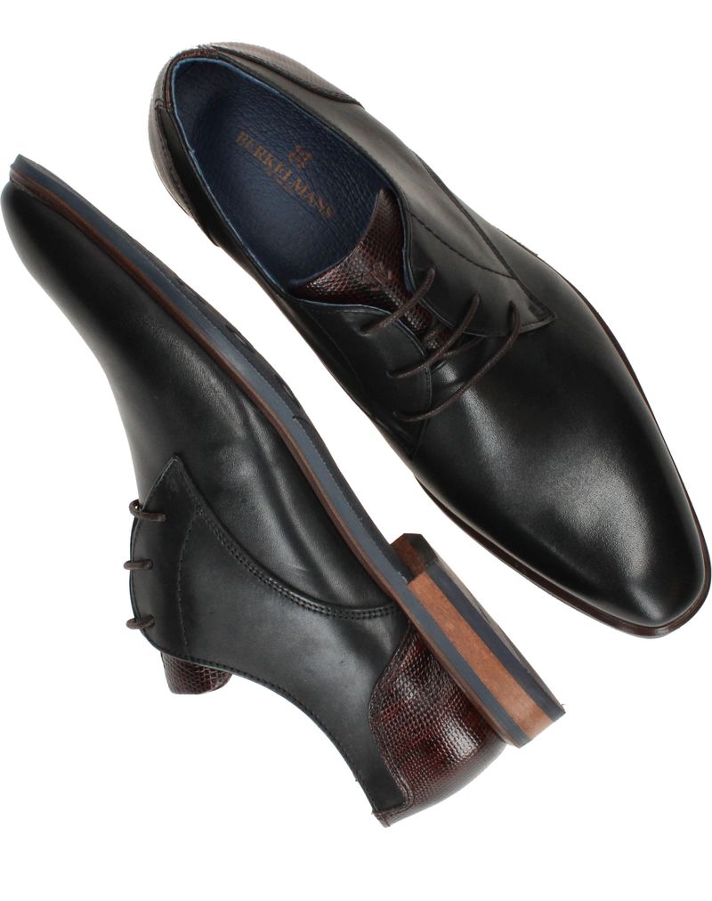 Berkelmans Sameiro Veterschoenen Zwart