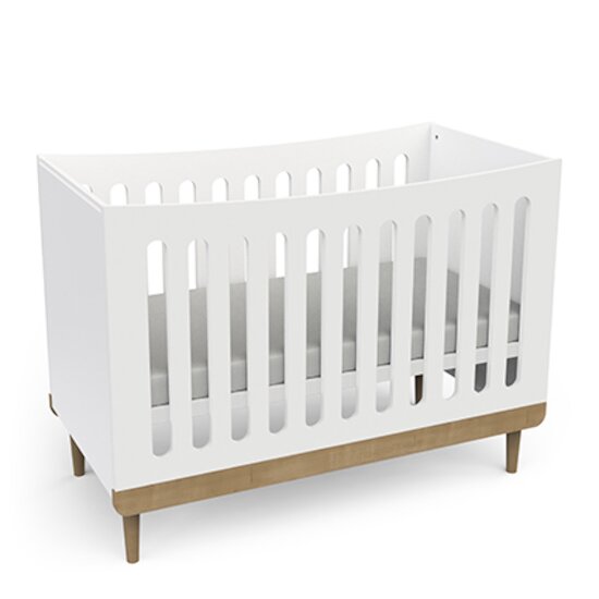 Scandinave Lit   Blanc / Chêne        60 x 120 cm   de               CBA Meubles