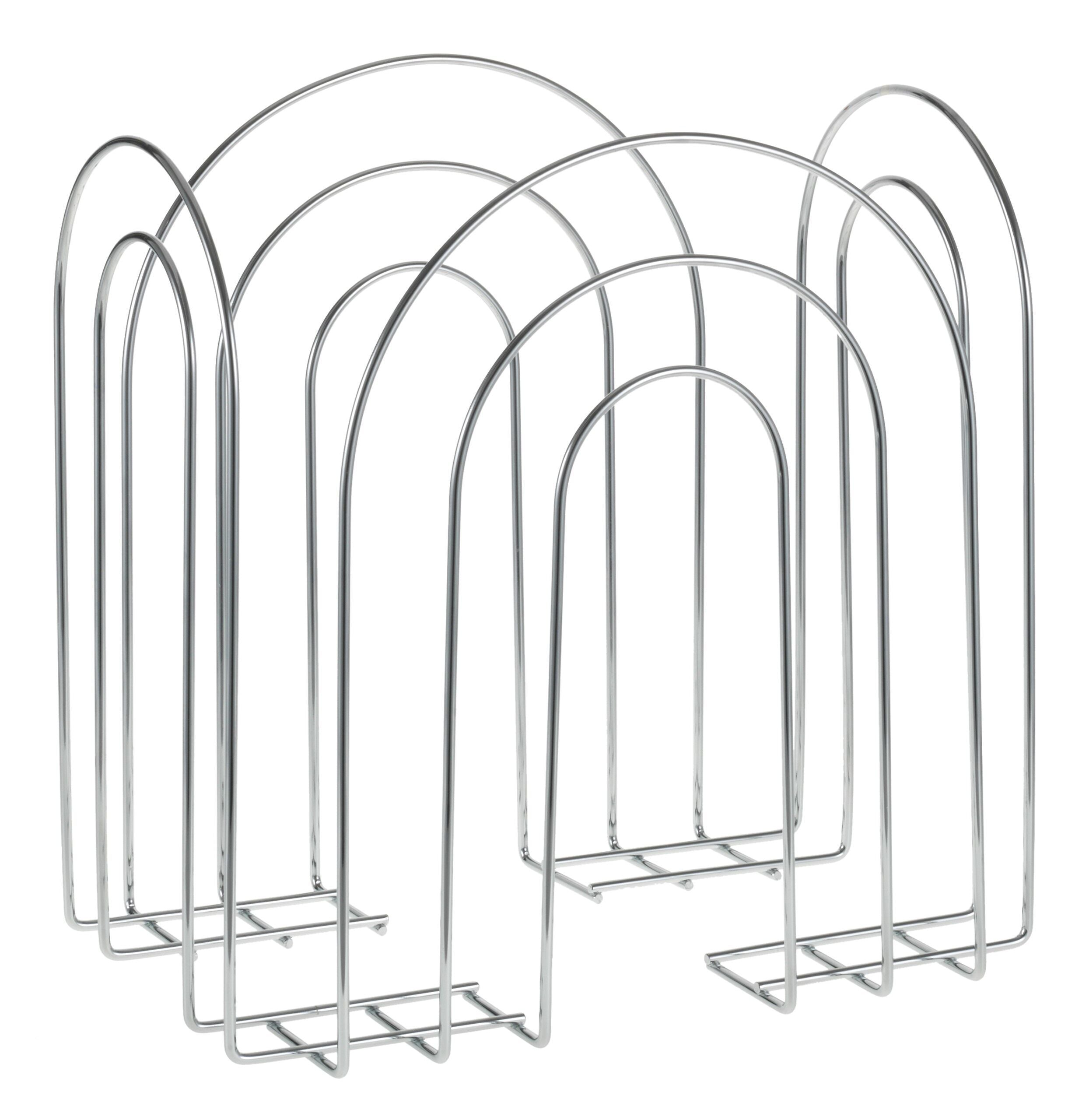 TOM Zeitschriftensammler - Silber / B: 27.0 cm x T: 40.0 cm x H: 37.0 cm