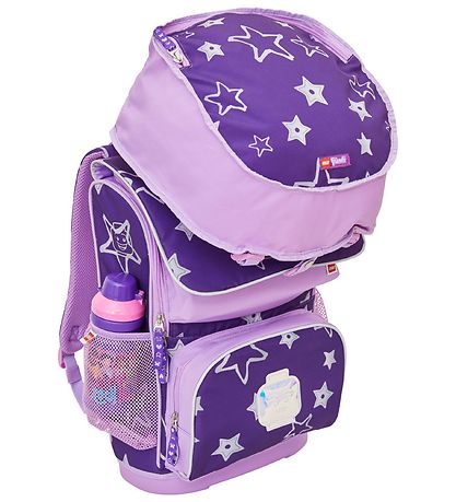 LEGO? Skoletaske m. Gymnastikpose - Stars - Lilla m. Stjerner