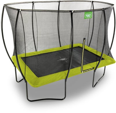 EXIT Silhouette Trampoline inkl. Sikkerhetsnett 214x305 cm, Grønn