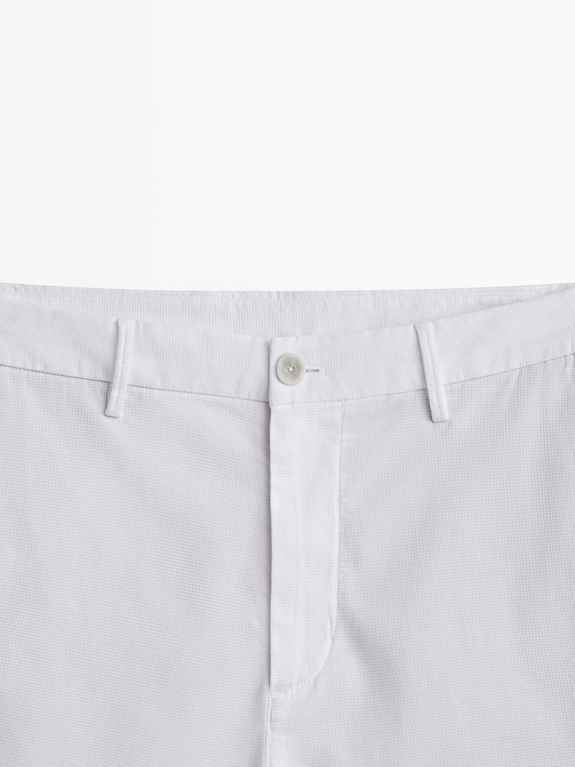 Bermuda stretch algodón mezcla - BRANCO