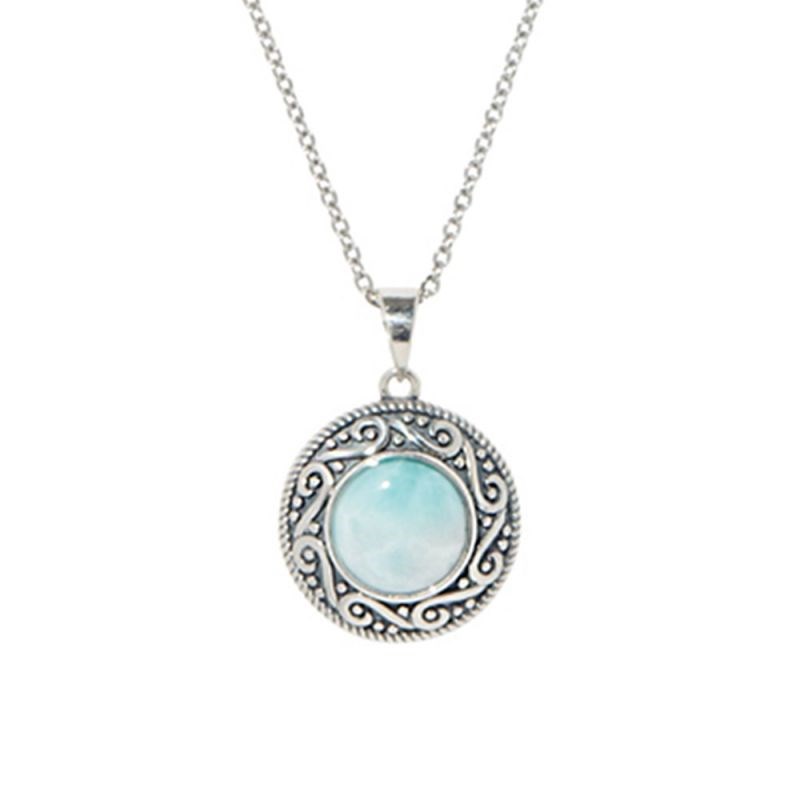 Pendentif argent massif et pierre naturelle