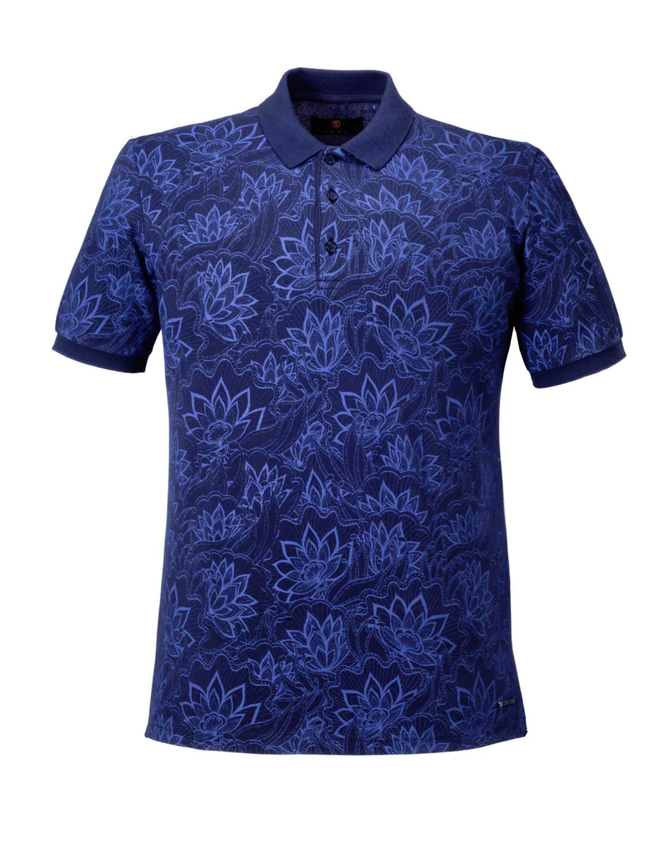 Polo motif fleur de lotus