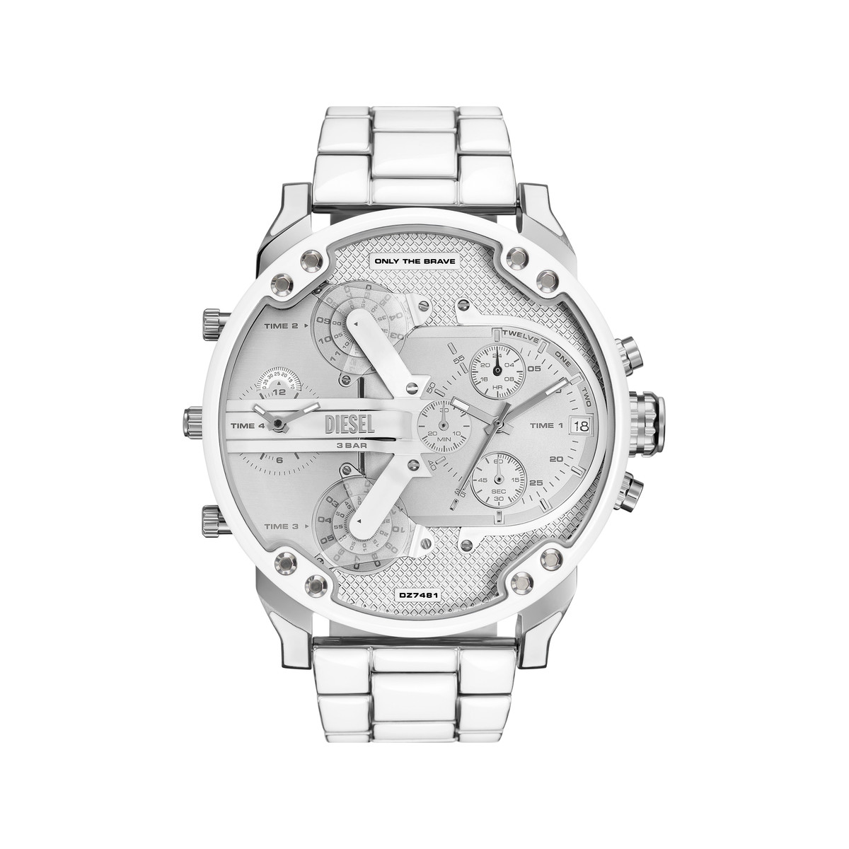 Montre DIESEL the daddies homme bracelet acier inoxydable gris clair