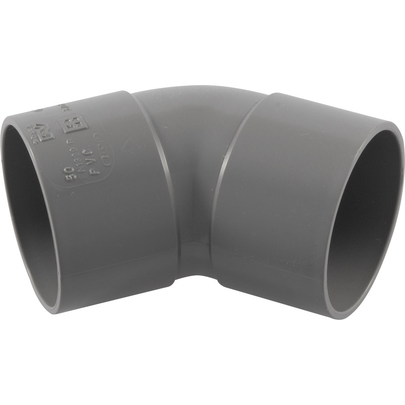 PVC bocht 45º 75mm 2x lijmmof