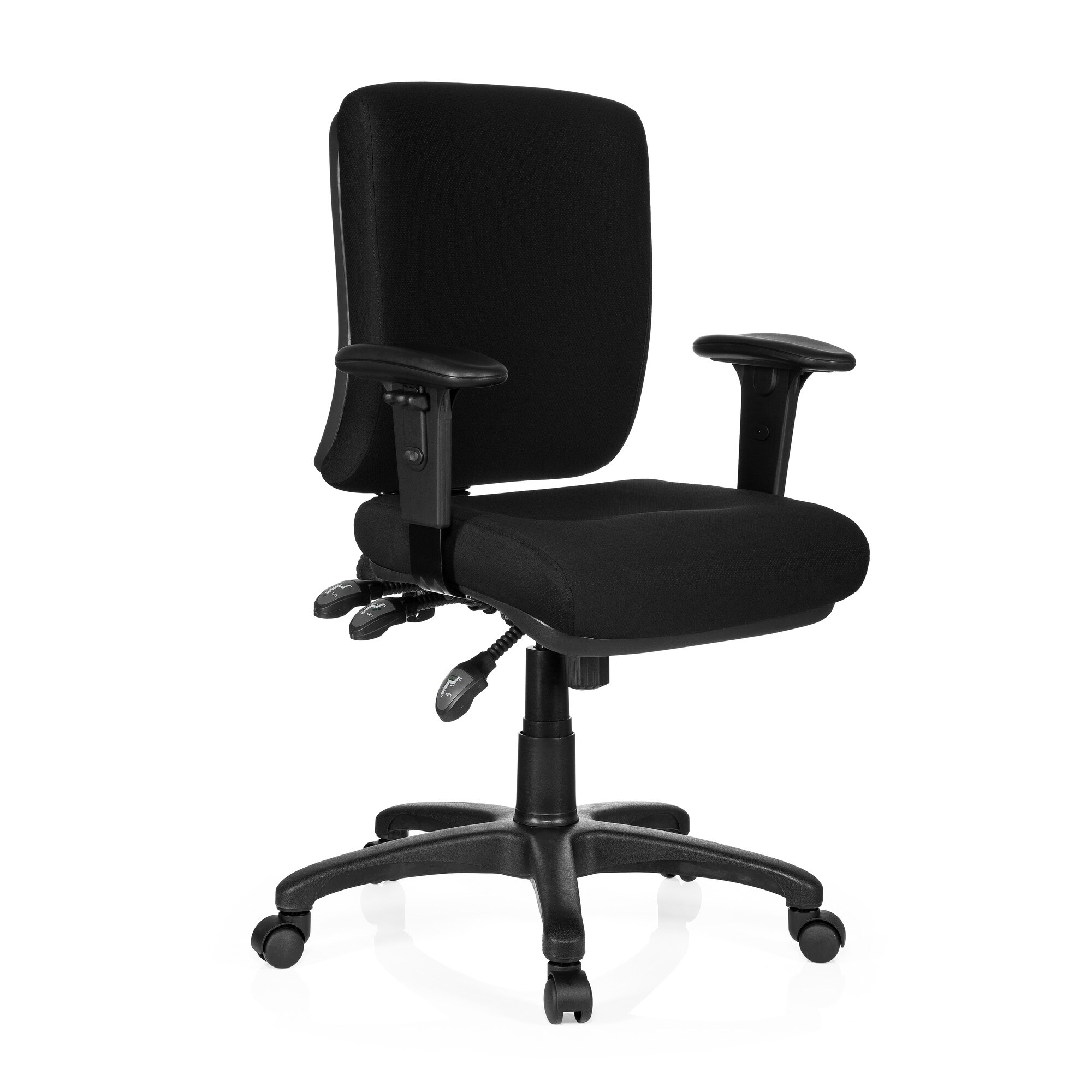 Profi Bürostuhl ZENIT BASE Stoff mit Armlehnen (höhenverstellbar) hjh OFFICE