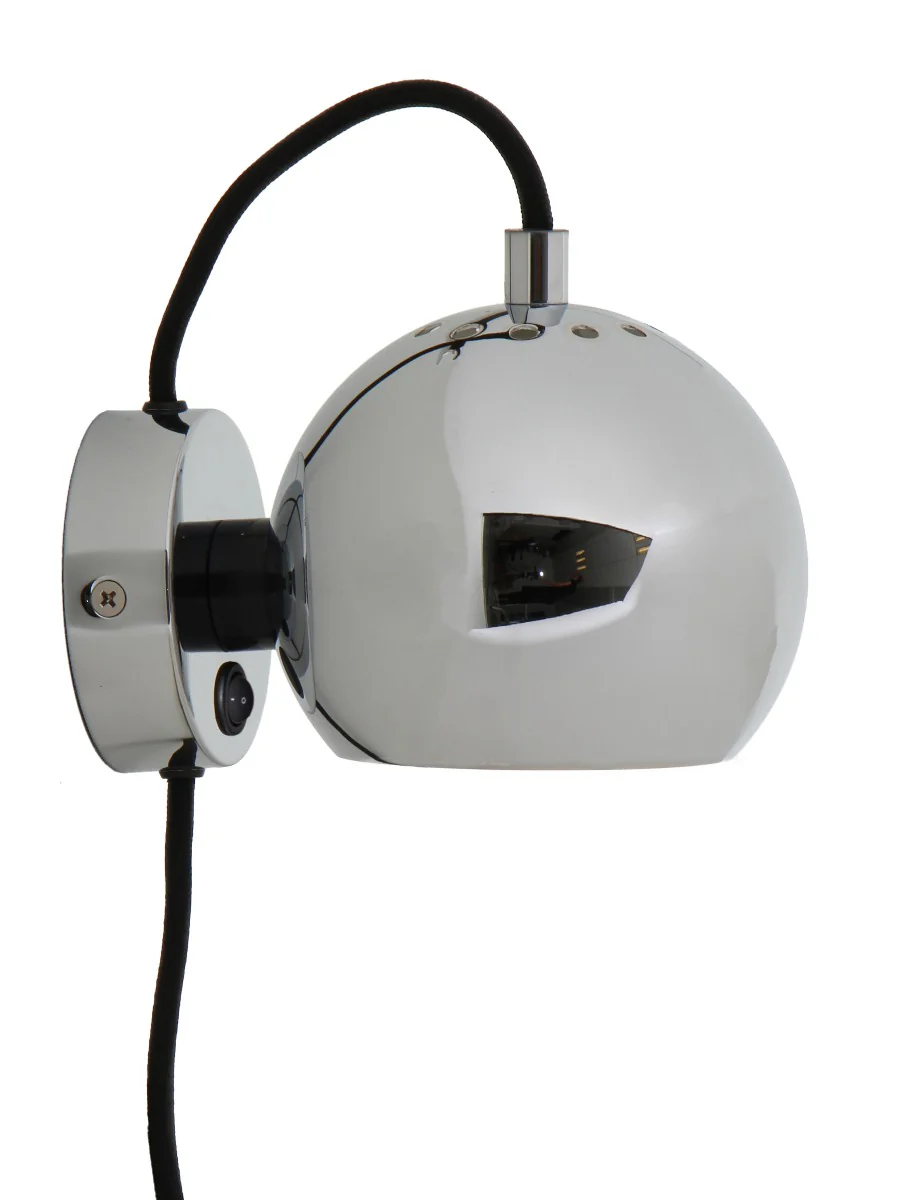 Frandsen  Ball Wall væglampe - Glossy Chrome - Ø:12