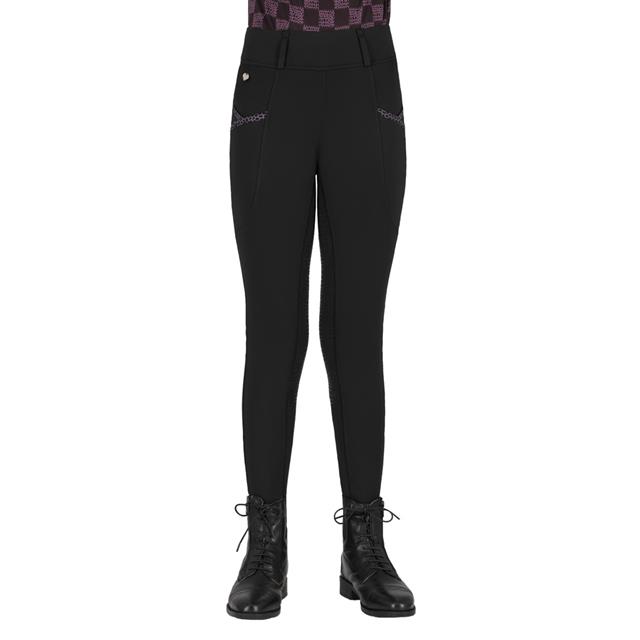 Paardrijlegging QHP Lize Full Grip Kids Zwart
