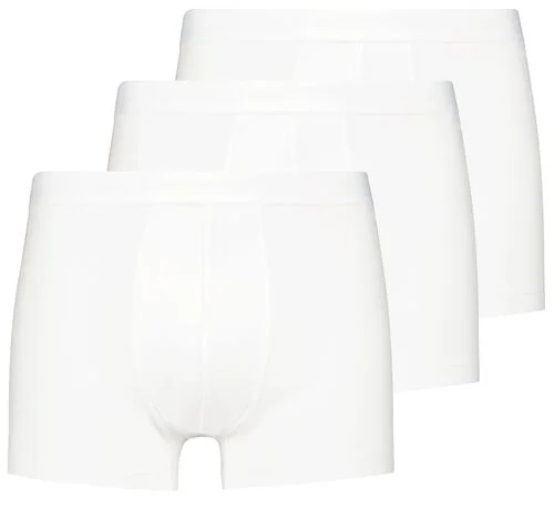 boxers homme modèle court coton/stretch long lasting blanc