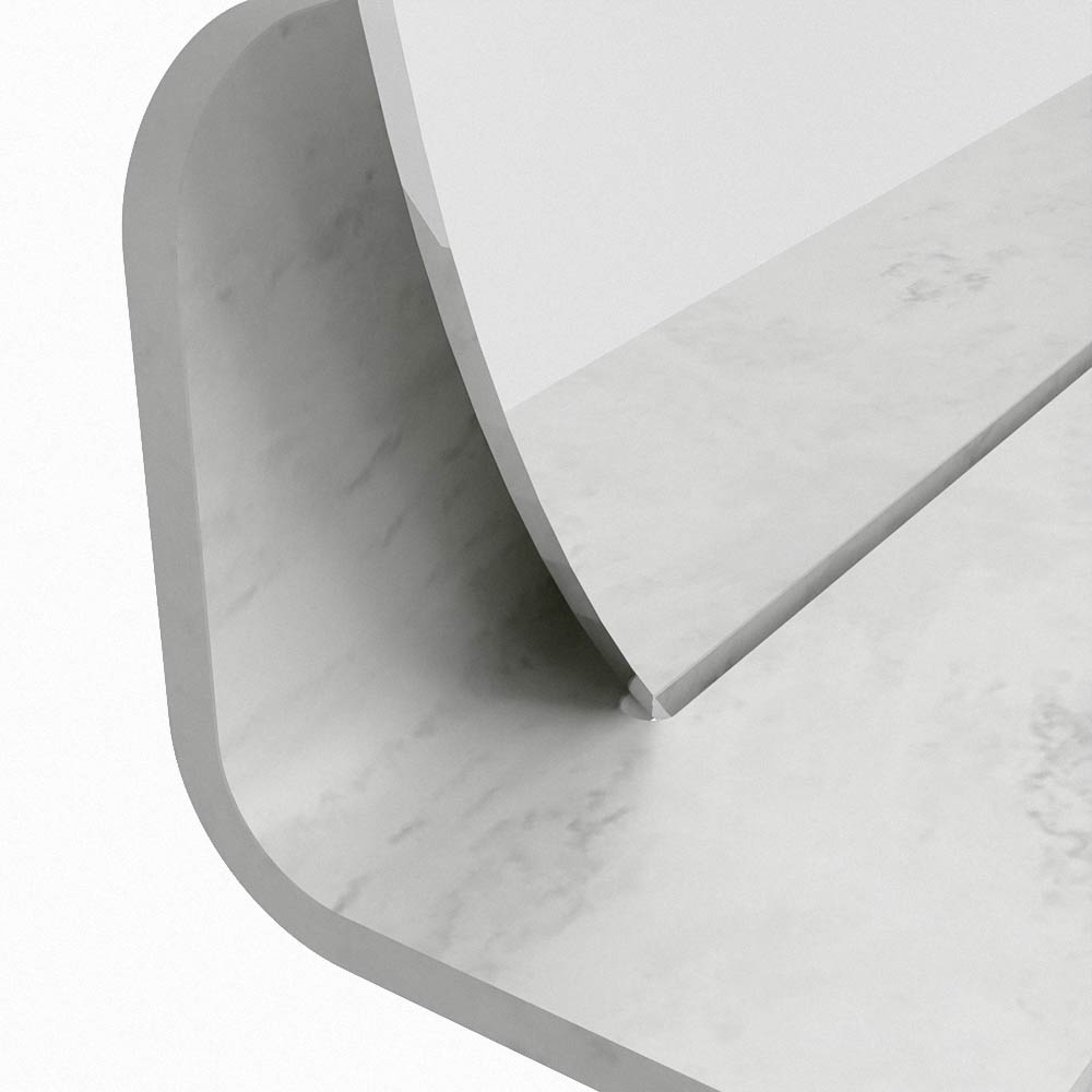 Mondiaz Spot spiegel rond Ø60cm met planchet opalo