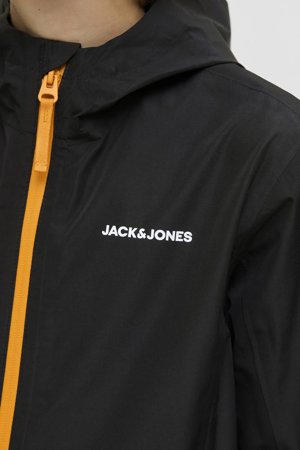 JACK & JONES JUNIOR regenjas zwart