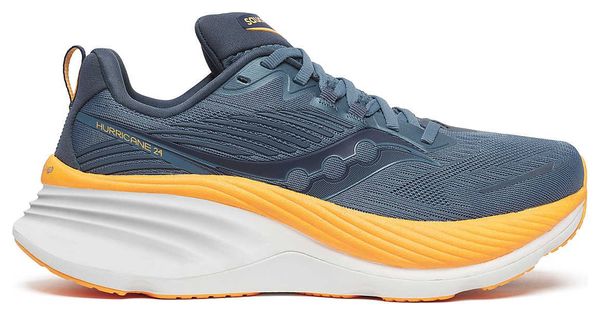 Chaussures Running Saucony Hurricane 24 Bleu/Orange Femme