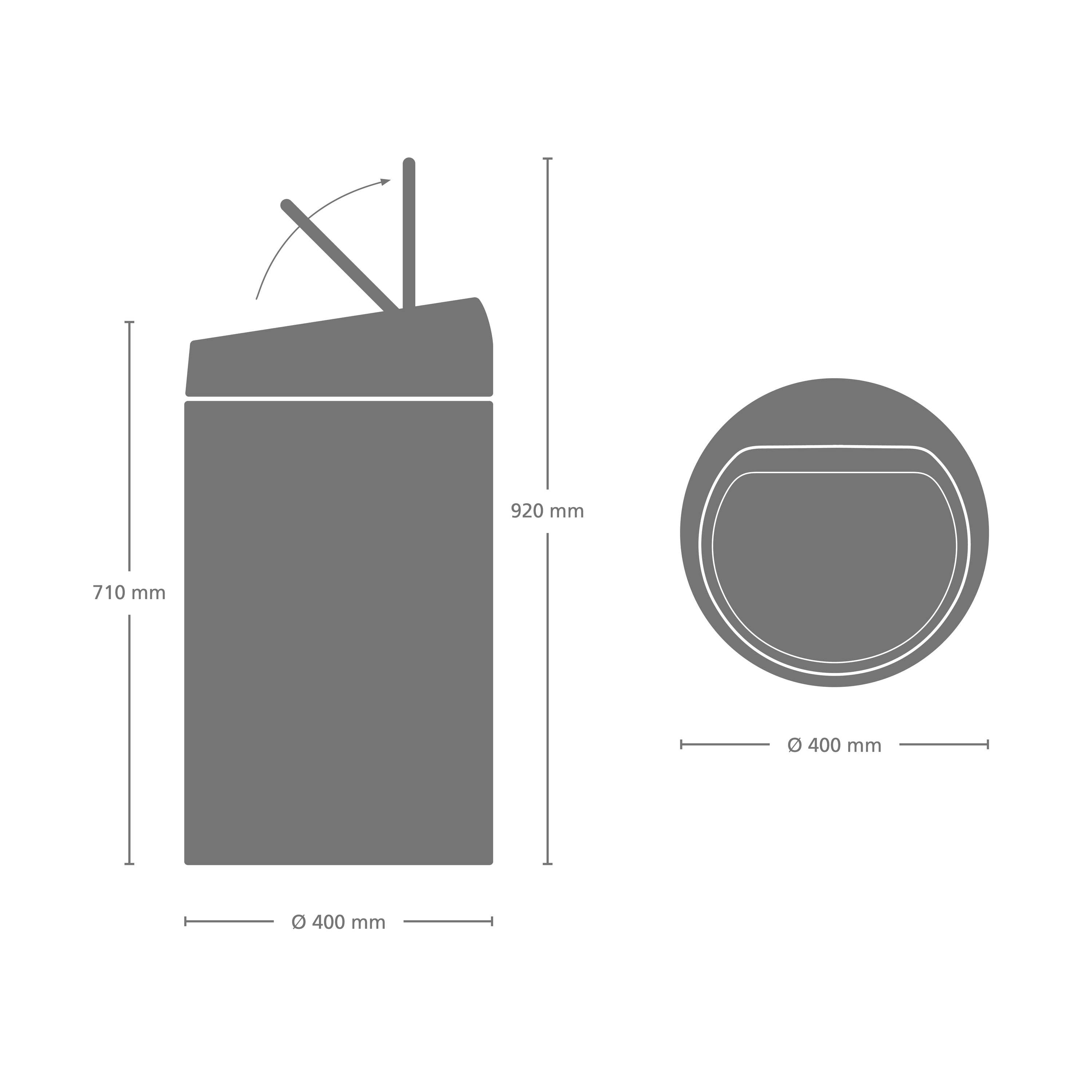 Brabantia Touch Bin afvalemmer 60 Liter - Soft Beige