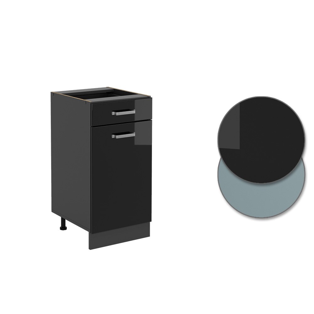 Vicco Schubunterschrank Küchenschrank R-Line Solid Anthrazit Schwarz 40 cm modern