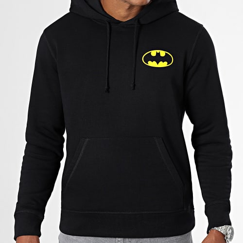 Sweat Capuche Classic Logo Back Noir Jaune