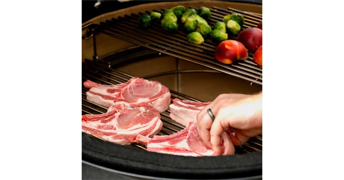 Kamado JoeBig Joe I houtskoolbarbecue  (Rood/zwart, Ø 61cm)
