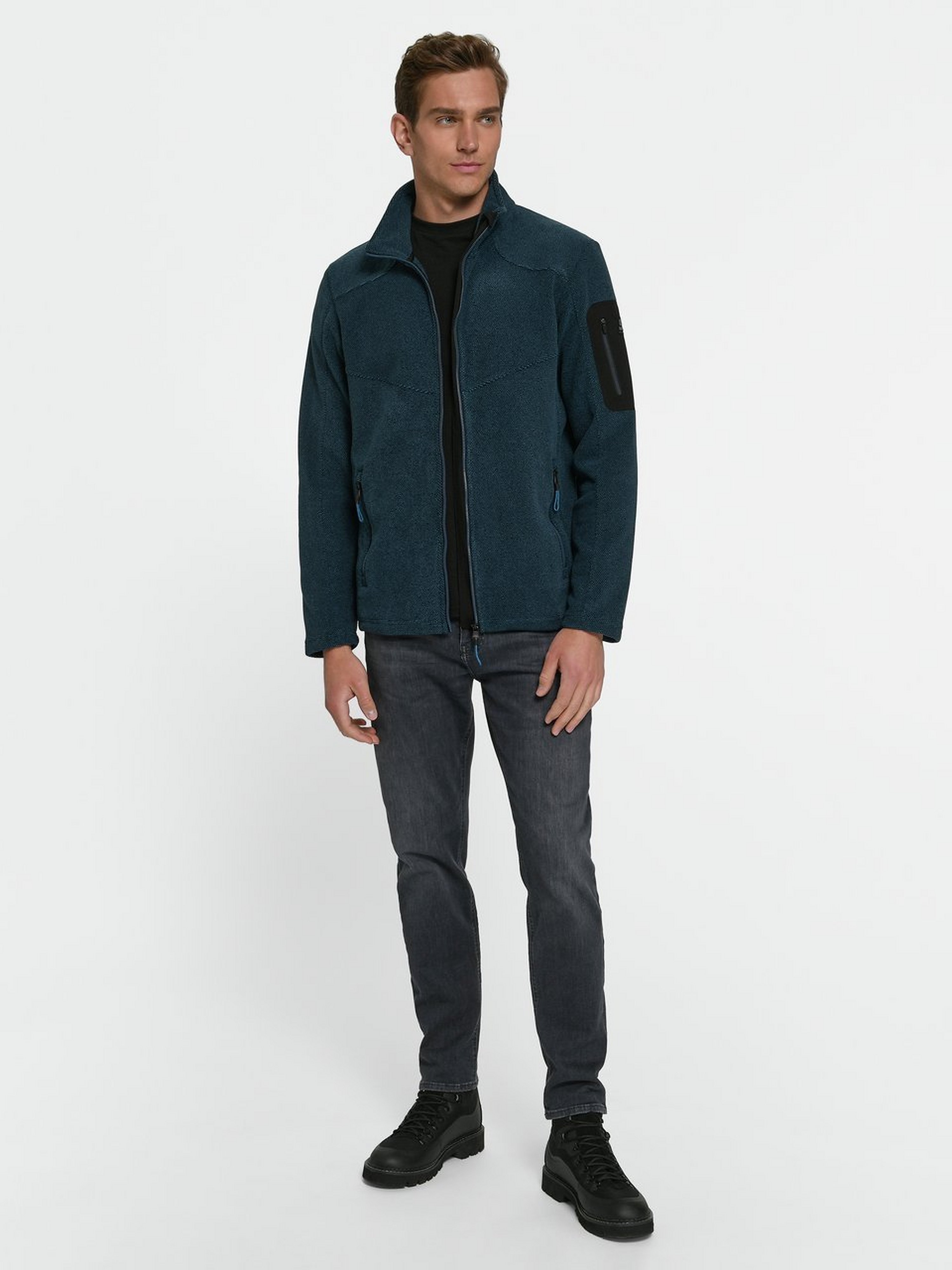 Strickfleece-Jacke