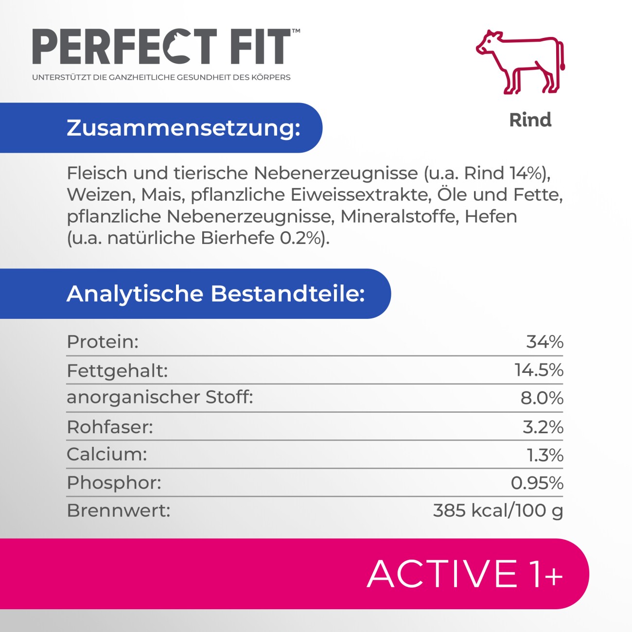 PERFECT FIT Active 1+ mit Rind 6x750 g