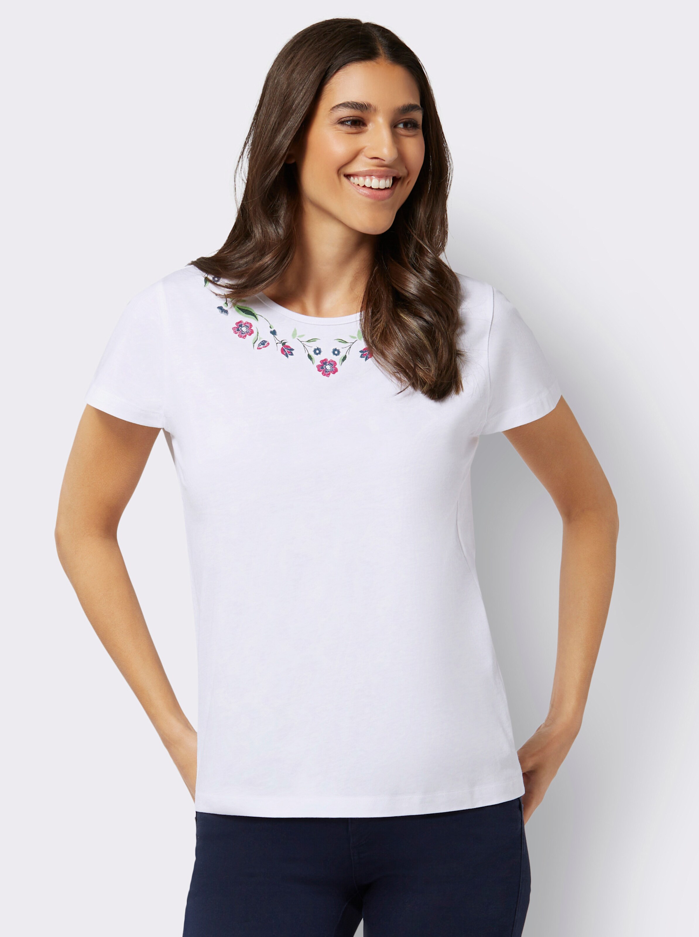 Kurzarmshirt mit Blütendruck