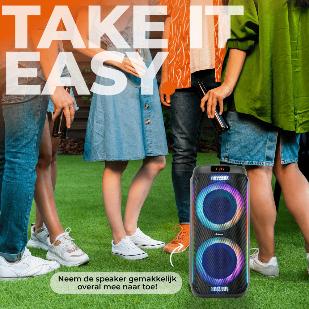 Denver TSP456 Bluetooth partyspeaker met karaokemicrofoon