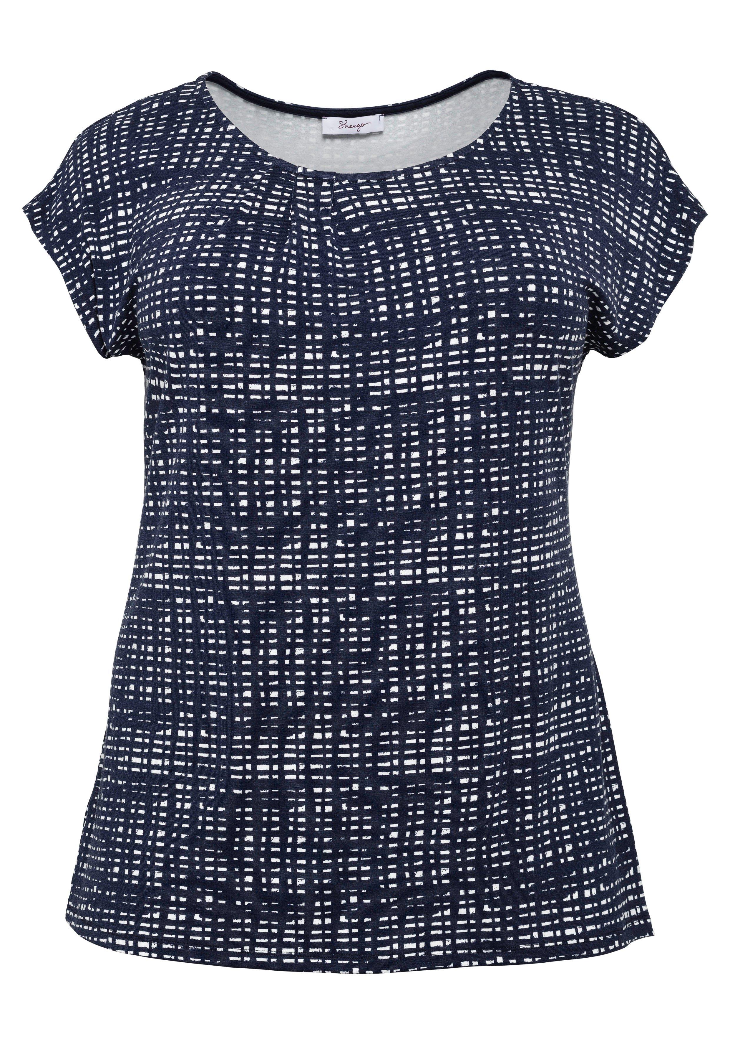 Shirt mit Alloverdruck und überschnittenem Arm