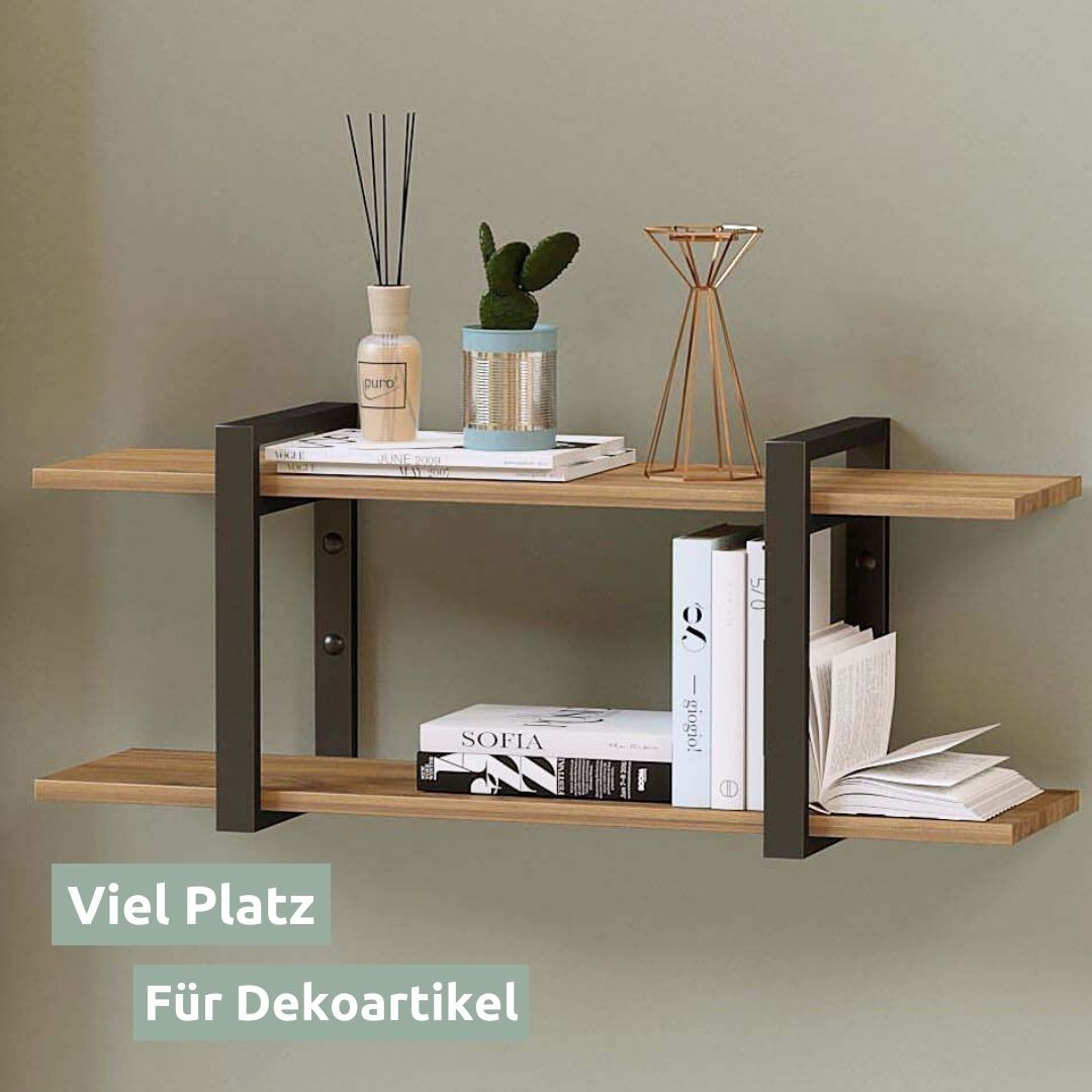 holz4home® Regal aus Eiche I Wandmontage | Natur