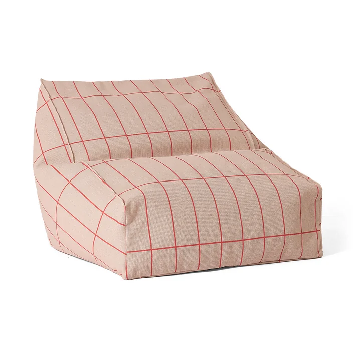 Nobodinoz - Vibes Sitzsack, L 74 x H 40 cm, pink / rot
