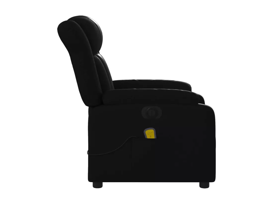 Fauteuil massant inclinable électrique noir similicuir