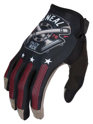 Gants Longs O'Neal Mayhem Piston V.23 Noir / Blanc / Rouge