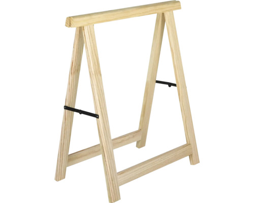 Opvouwbare bok, professioneel, grenen, 75,5 x 73,5 x 38 cm, natuurlijke afwerking, 400 kg