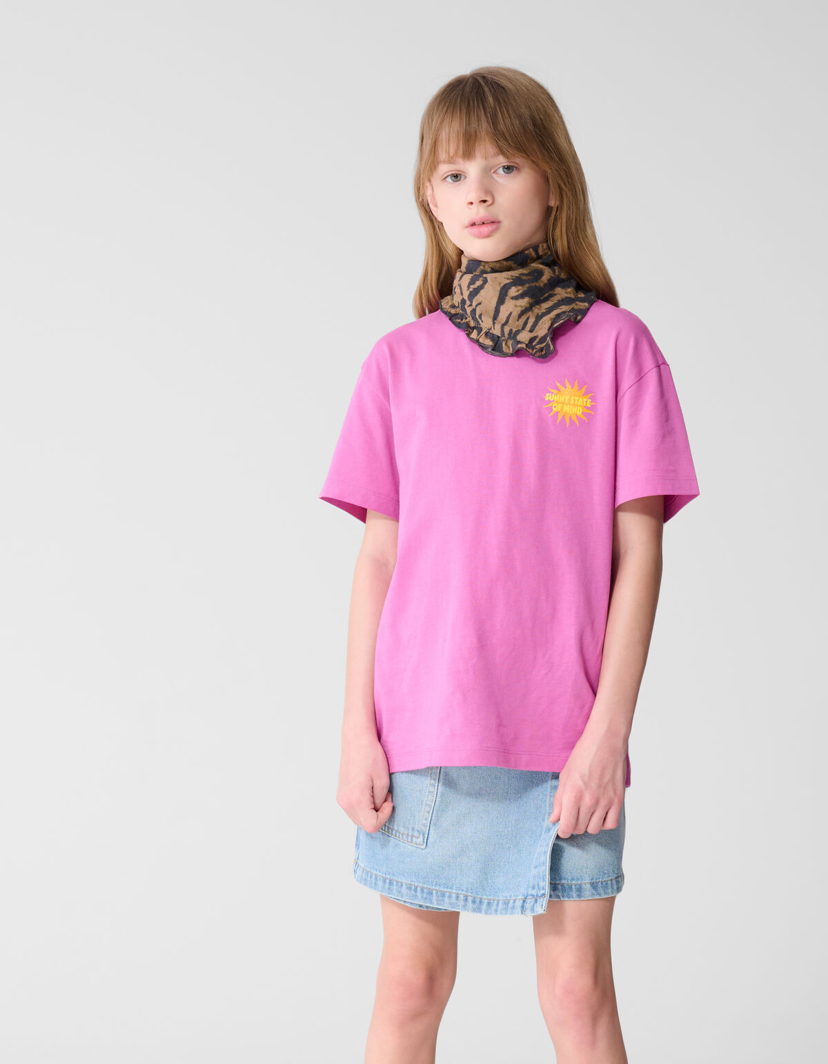 Soleil Artwork T-shirt Paars