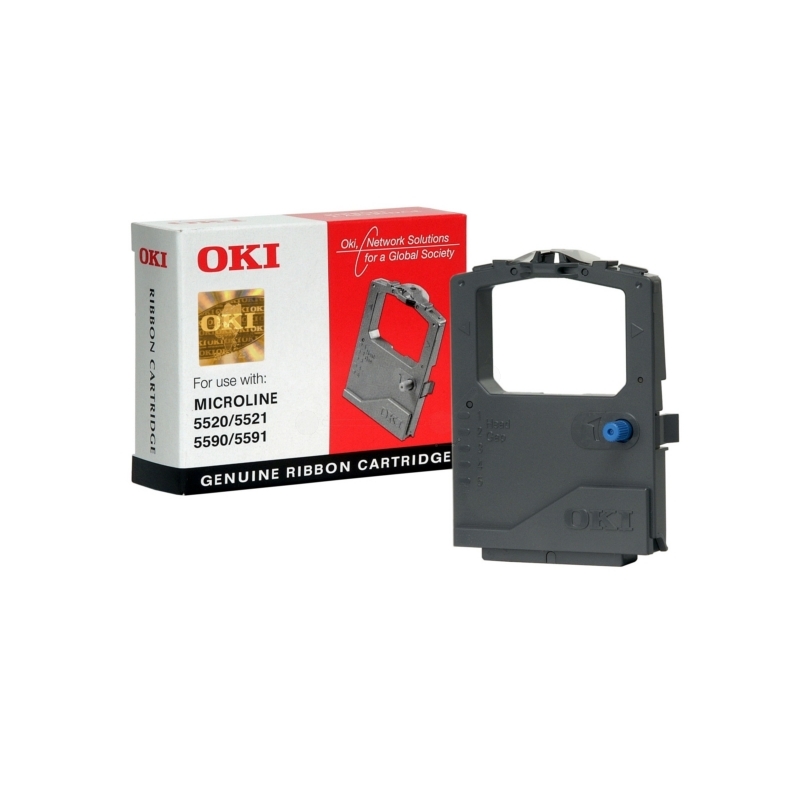 OKI Nylonfarbband 01126301, schwarz, schwarz