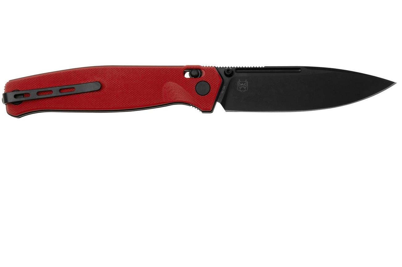 Real Steel Huginn 7652RB Black VG-10, Red G10, zakmes
