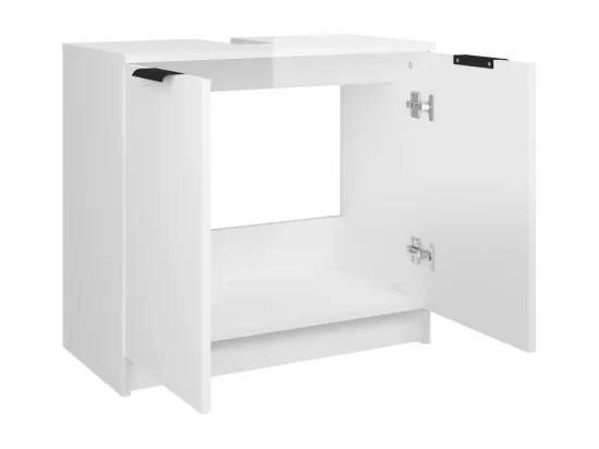 Armoire de salle de bain Blanc brillant 64,5x33,5x59 cm