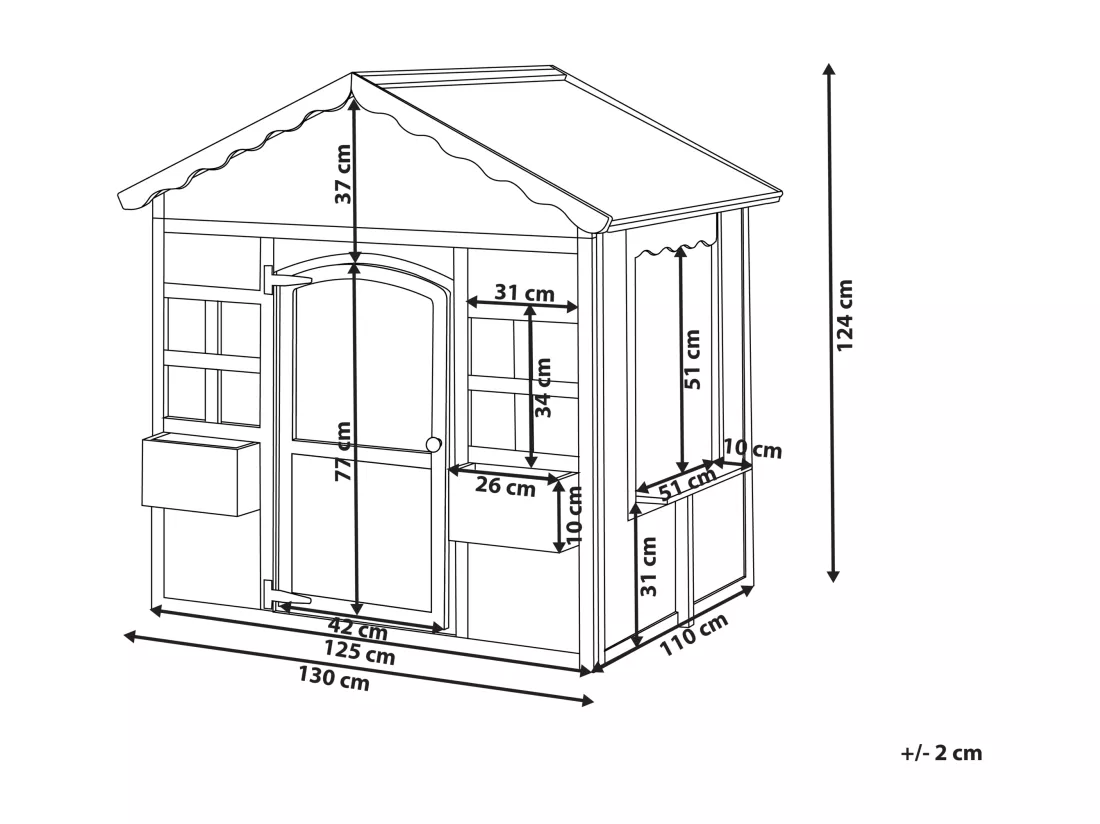 Cabane de jardin pour enfants NIKAIA Blanc