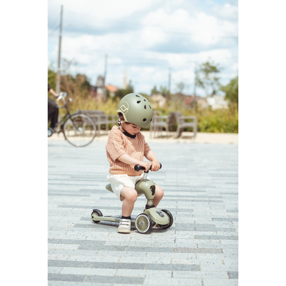Køb Scoot and Ride Olive Helmet