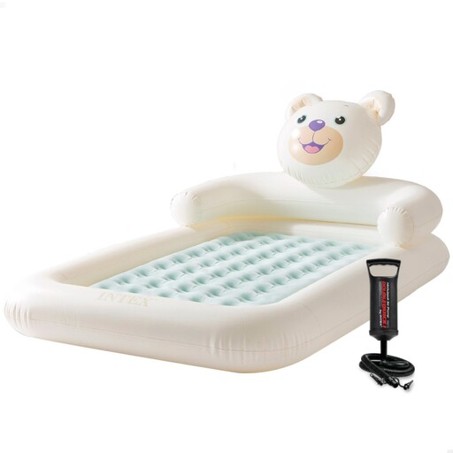 Colchão inflável infantil Intex em formato de urso de pelúcia, 114 x 178 cm