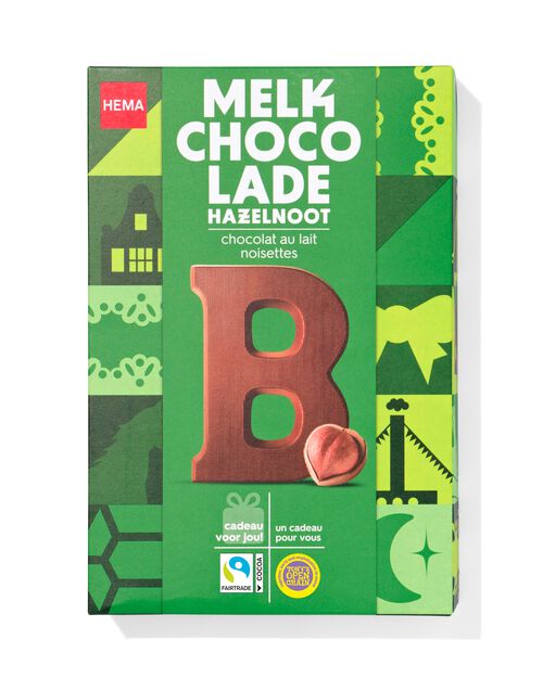 lettre B en chocolat aux noisettes 140g