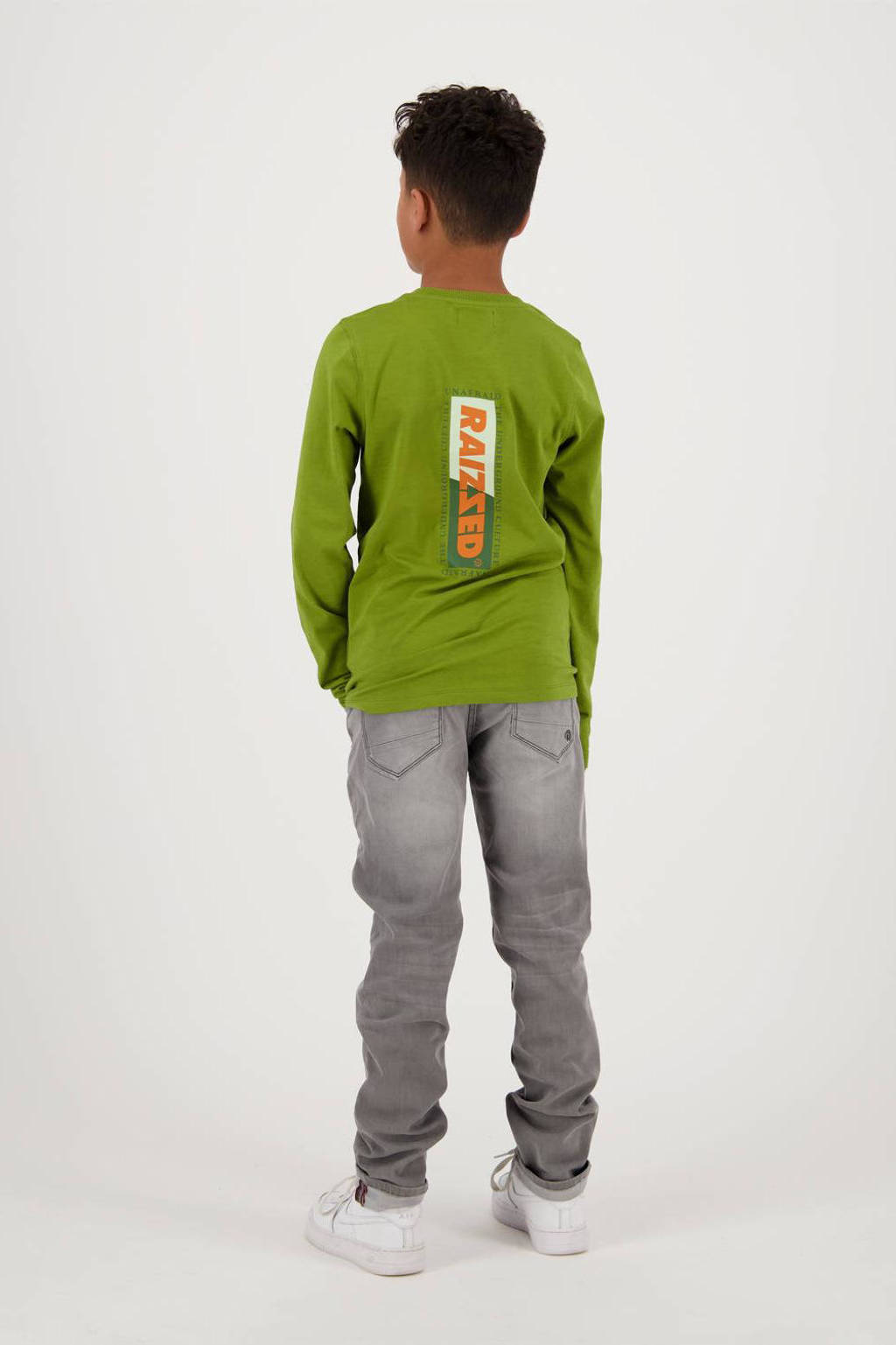 Raizzed longsleeve Jayden met tekst groen