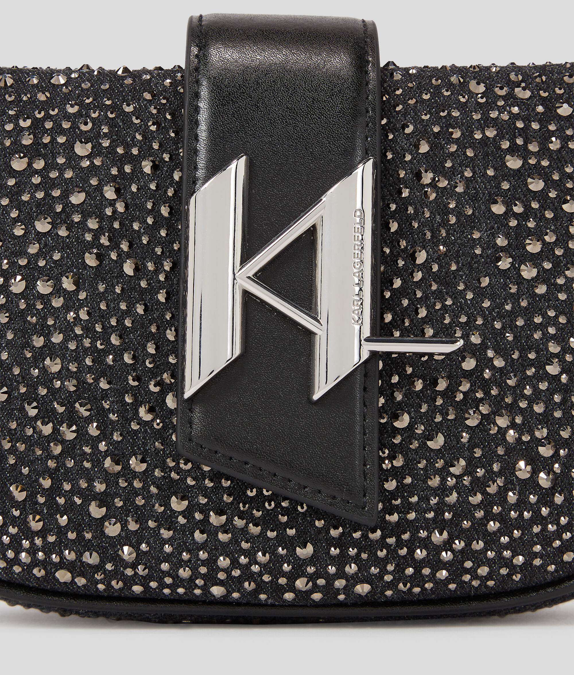 SAC PORTÉ ÉPAULE EN DENIM ORNÉ DE STRASS K/EVENING