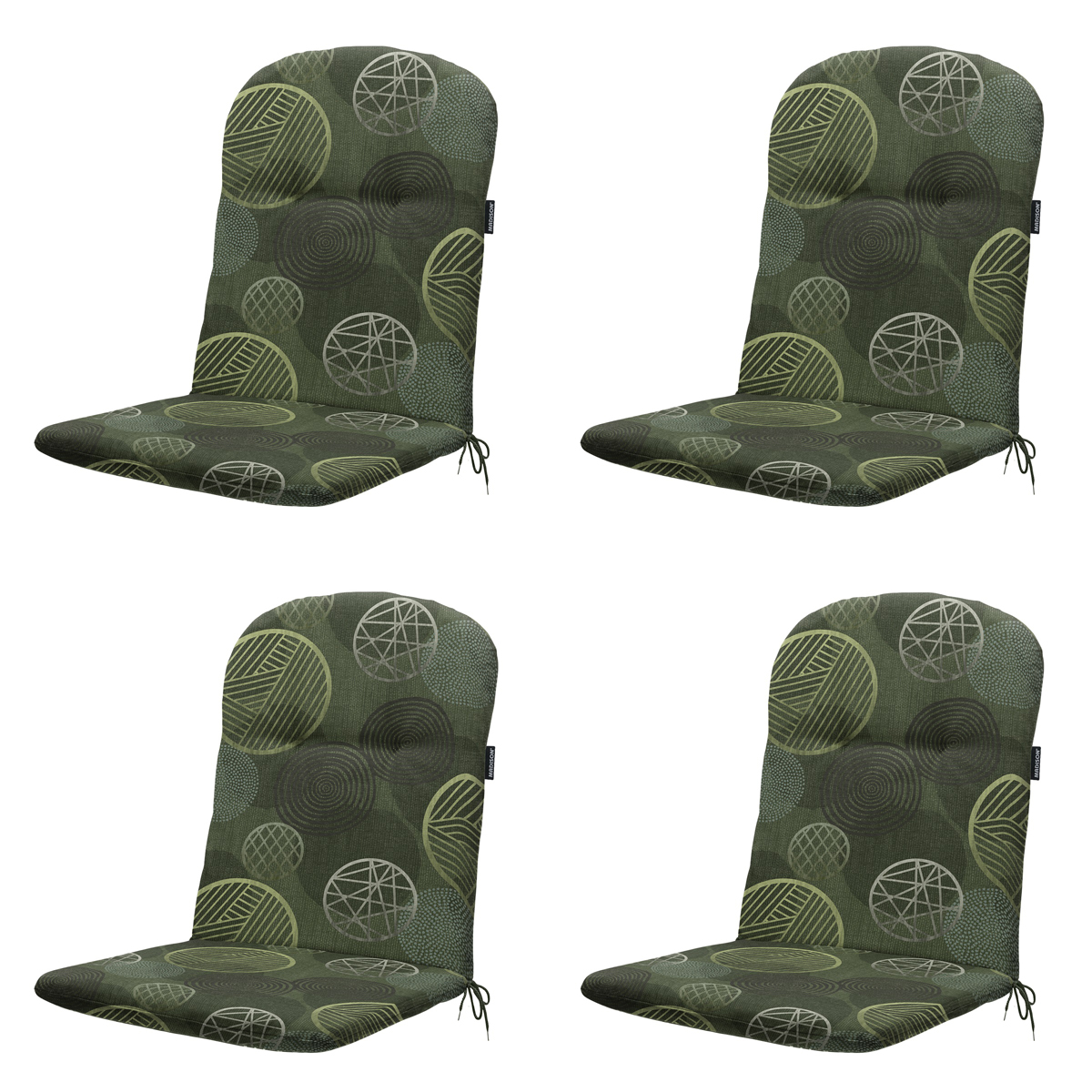 Madison Circle green Kuipstoelkussen - Set van 4
