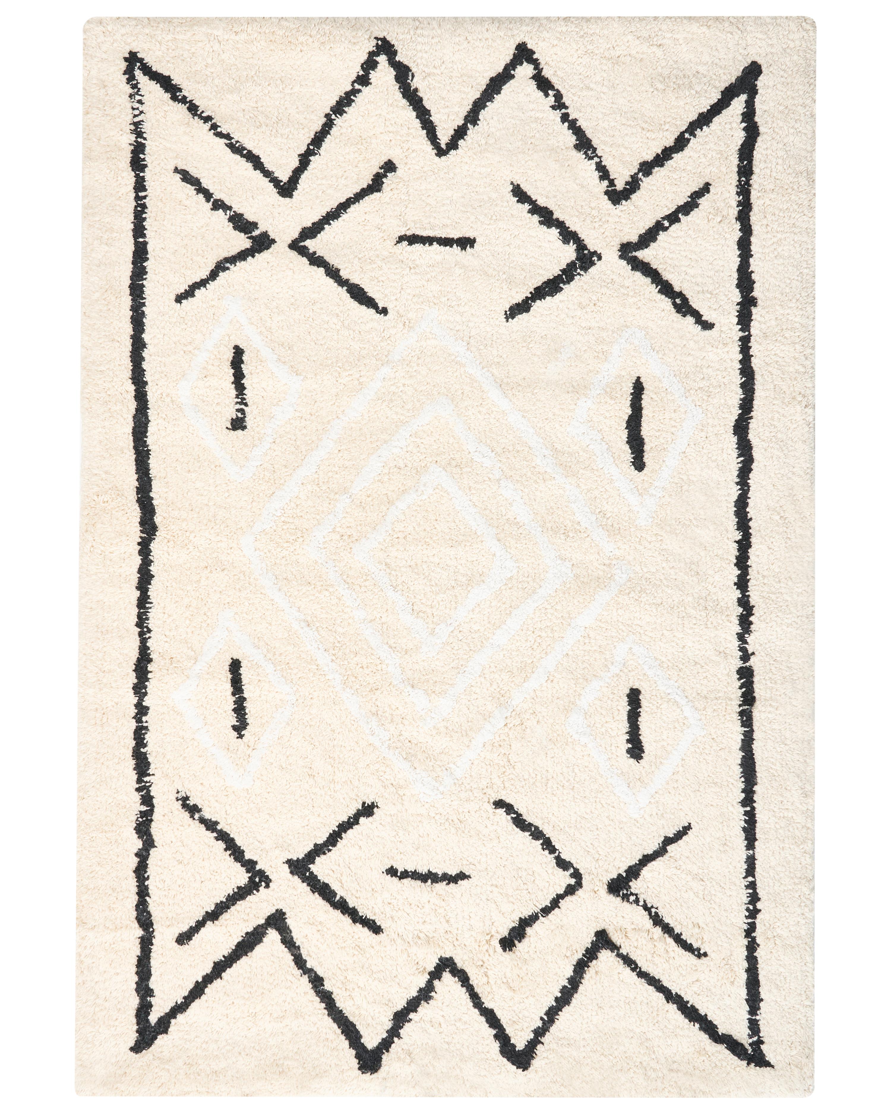 Badmat UNTLA Lichtbeige 60 x 90 cm Katoen